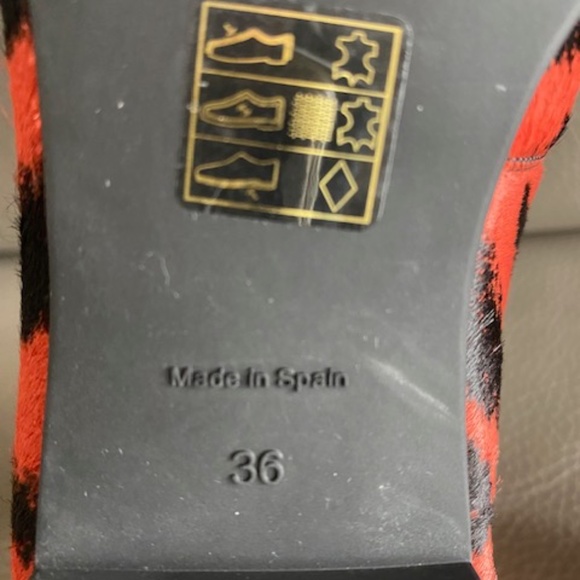 Pretty Ballerinas sz EU 36/US 5.5-6 rust orange black zebra pony - Picture 7 of 16